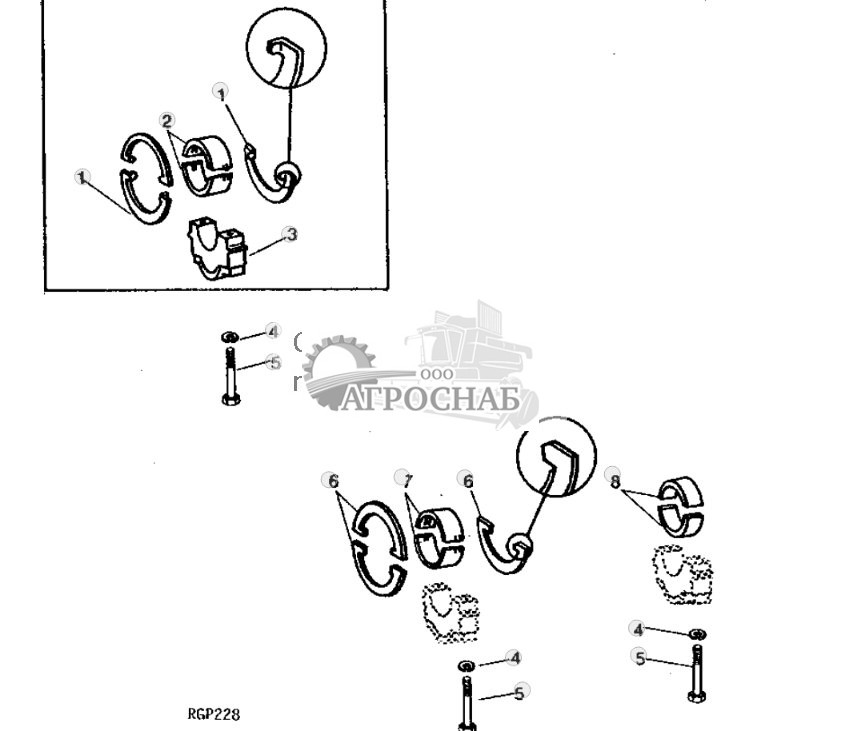 Main and Main thrust Bearings 